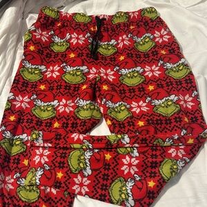 Festive Grinch Kids Pajamas - Red and Green